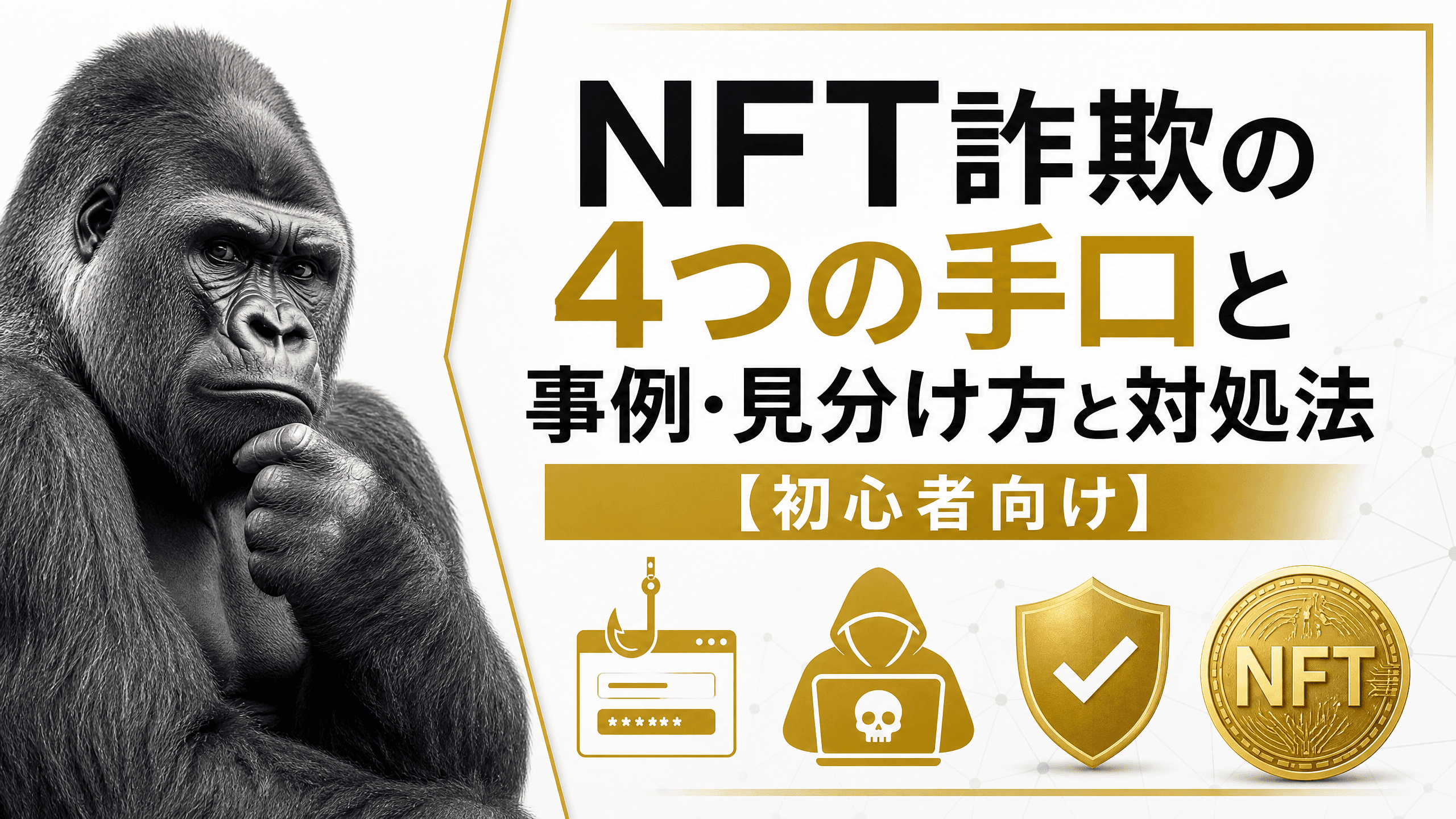 NFT詐欺の4つの手口と事例・見分け方と対処法【初心者向け】