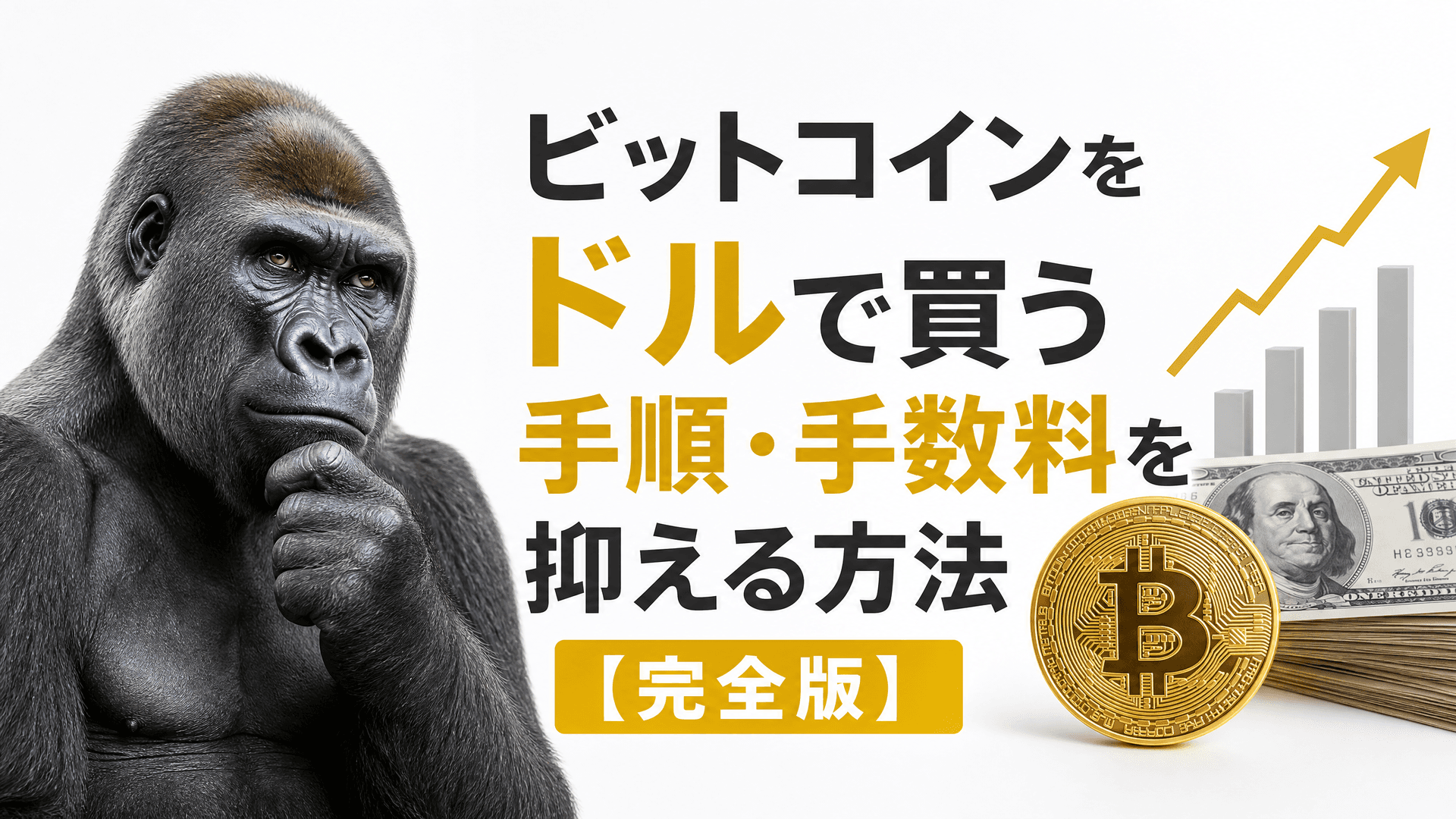 ビットコインをドルで買う手順・手数料を抑える方法【完全版】