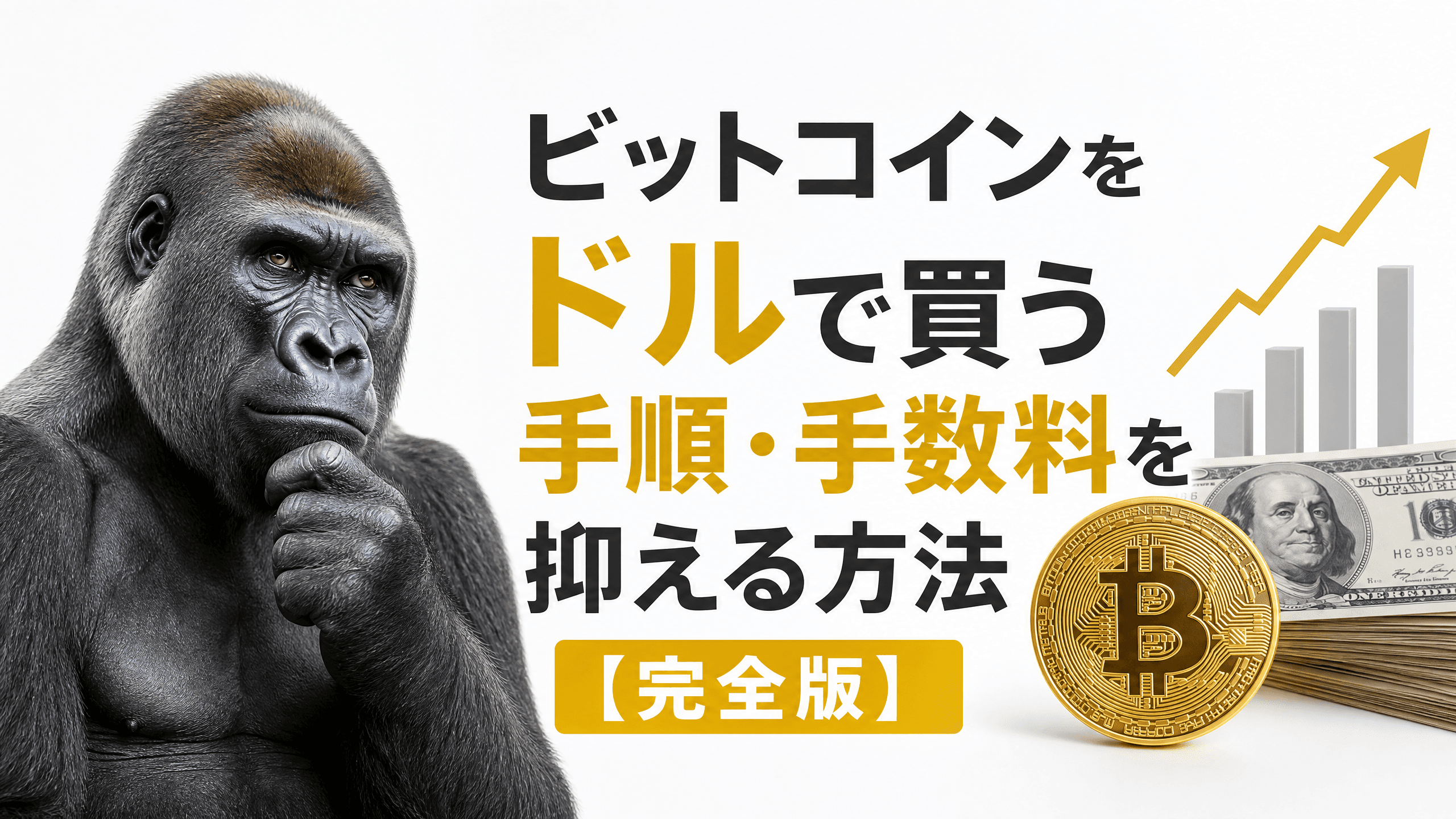 ビットコインをドルで買う手順・手数料を抑える方法【完全版】