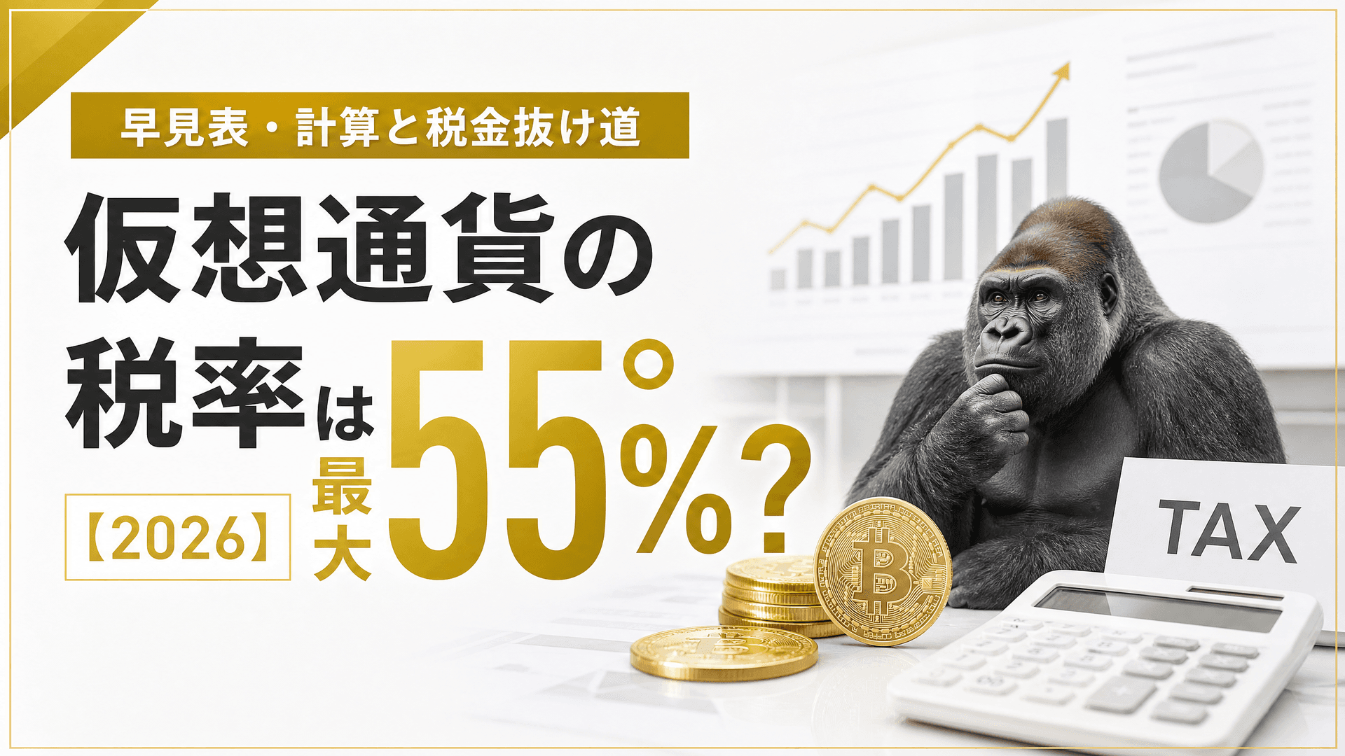仮想通貨の税率は最大55？早見表・計算と税金抜け道【2025】